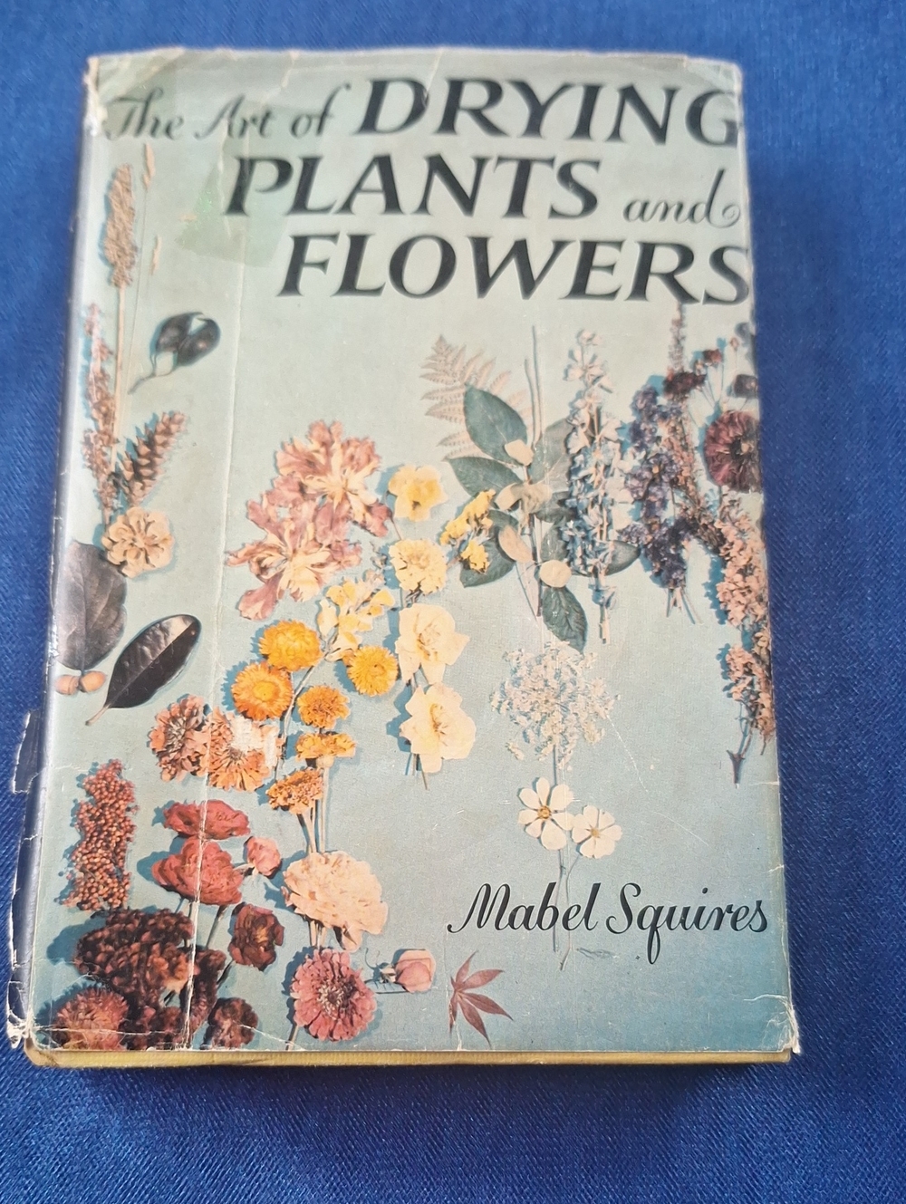 Mabel Squires 'The Art of Drying Plants and Flowers' Decorative Book - Blue